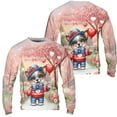 thumbnail image 3 of Happy Valentine’s Day Adorable Australian Cattle Dog Puppy Holding Heart Balloon All Over Print 3D Sweatshirt Unisex Merch Heeler Lover Gifts - 00030, 3 of 6