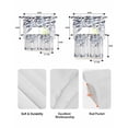 thumbnail image 5 of Navy Blue Leaves Swag Curtains for Living Room/Bedroom Windows, Summer Botanical Kitchen Curtains and Valances Set 36 Inch Length, Light Filtering Swags Valance Curtain Panels, 5 of 5