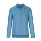 thumbnail image 5 of Camisa de manga larga,Camisa de lino abotonada para mujer, blusa de manga larga con cuello en V y bolsillo, blusa informal tipo túnica para el trabajo, sopatenor, 5 of 9