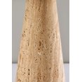 thumbnail image 3 of Adesso Travis 25.5" 3-Way Travertine Table Lamp with White Textured Drum Shade, 3 of 6