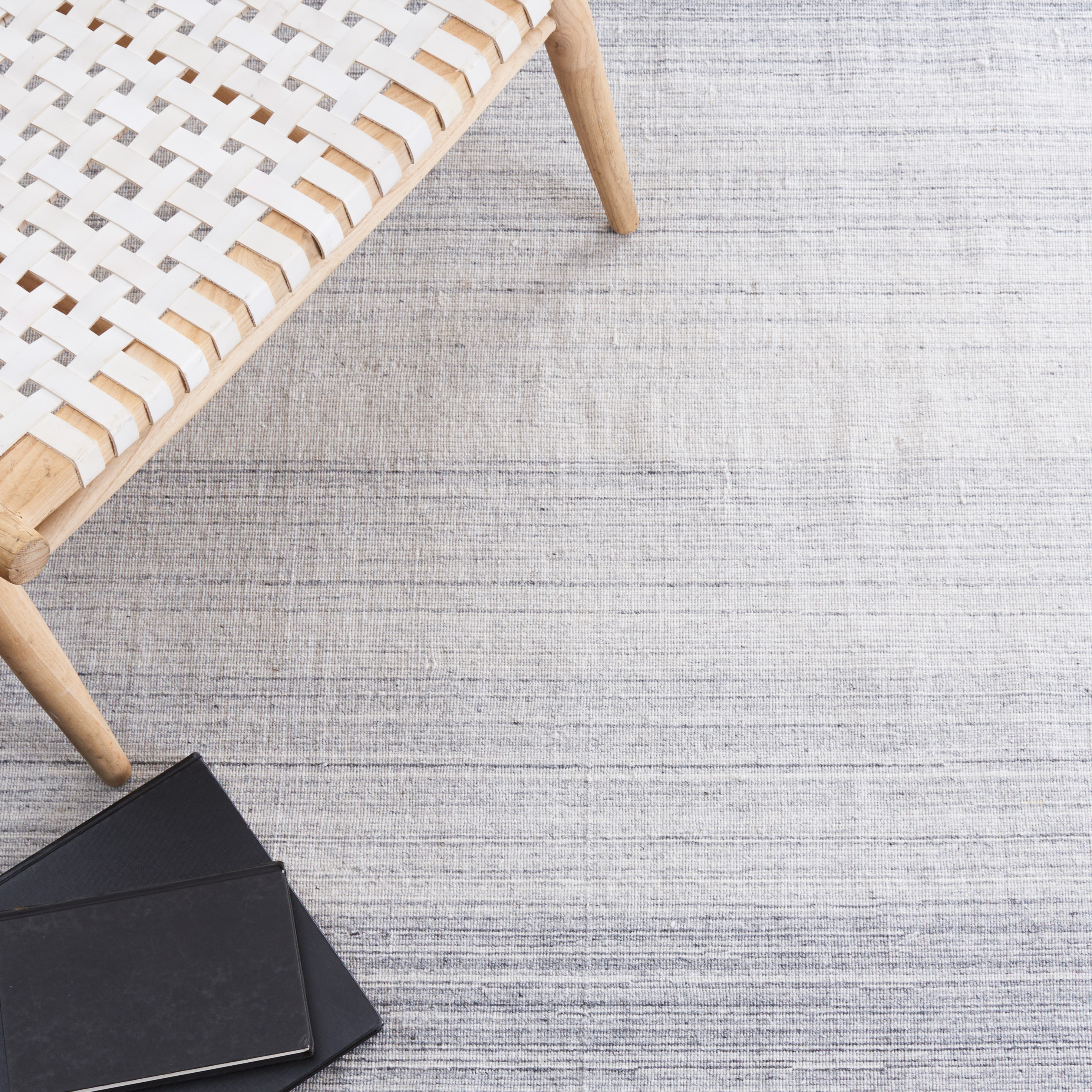SAFAVIEH Kilim Cayley Striped Polyester Runner Rug, Dark Grey/Ivory, 2'3" x 9'