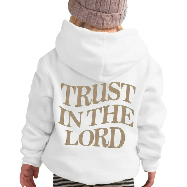 SNPOSN Sweat-Shirt pour Filles, Chandail à Capuche pour Filles, Vêtements Décontractés d'Hiver, Col Rond, Imprimé Lettre, Chandails en Molleton et Chandails à Capuchon pour Activités Extérieures, Confort Quotidien, Blanc 12-13 Ans