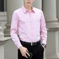 thumbnail image 4 of Camisa de vestir para hombre, camisa formal roja de oficina, camisas de negocios para hombres, estilo coreano con cuello estético, nueva oferta, ropa popular, redes sociales, 4 of 5
