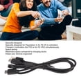 thumbnail image 3 of 2 In 1 Charging Cord, Efficient 2.8 Feet Double Head Charging Cable Black Space Saving  For Game Controller, 3 of 8
