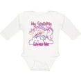 thumbnail image 3 of Inktastic My Grandma Loves Me Unicorn Girls Long Sleeve Baby Bodysuit, 3 of 5