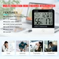 thumbnail image 2 of Tignapoo Ultra-Slim LCD Thermo-Hygrometer for Home & Office Use - Accurate Temperature & Humidity Reader with Alarm Clock, Ideal for Baby Rooms, Greenhouses, and Camping - CX-260 in Stylish Black &, 2 of 6