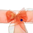 thumbnail image 5 of mds Pack of 25 Organza Chair Sash Bow Sashes for Wedding Decoration -Brunt Orange, 5 of 5