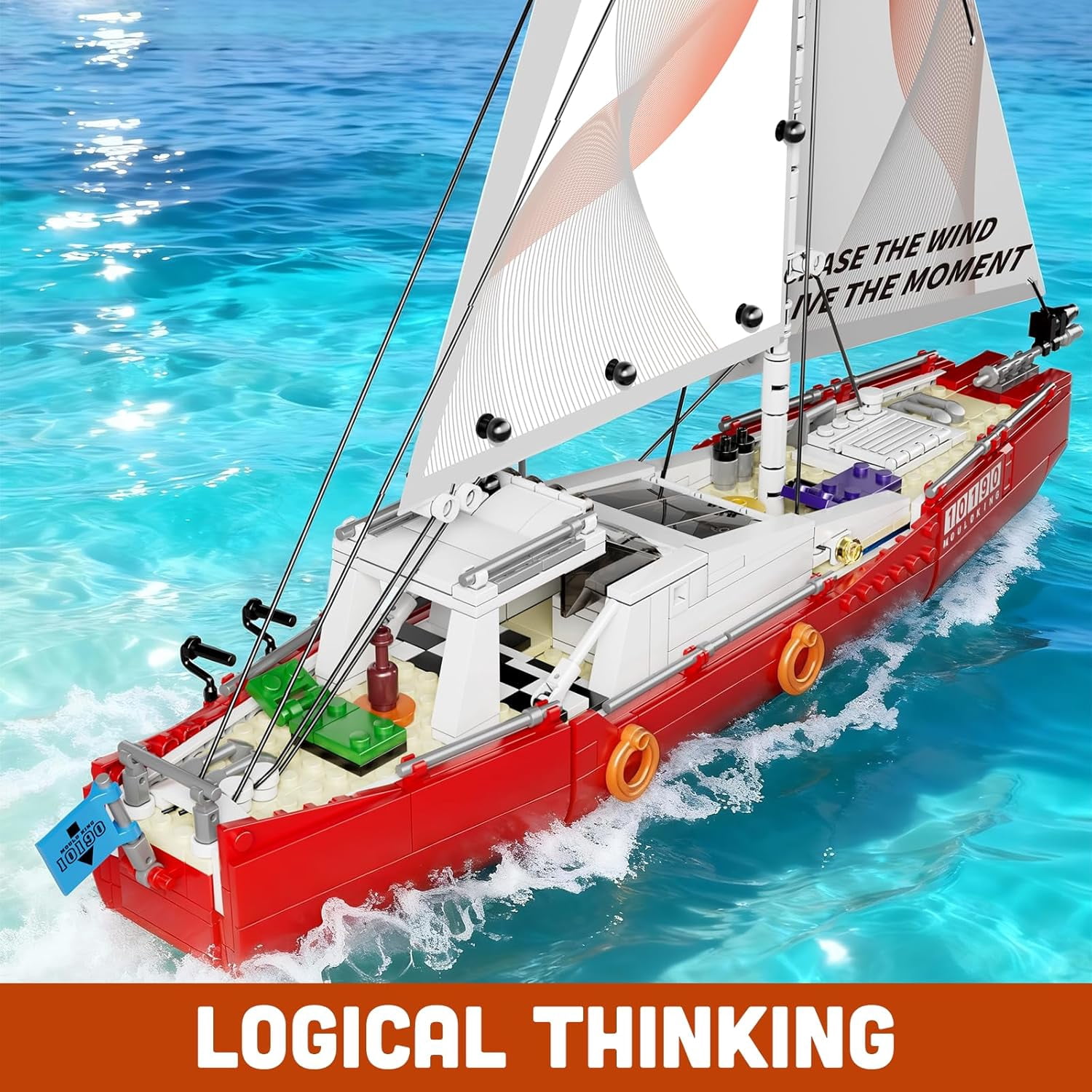 Modern Sailboat Building Kits, Ocean Explorer Boat Model for building block lovers,767pcs