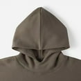 thumbnail image 3 of Sudadera con capucha para hombre, lisa, de manga larga, polar, de ancho corto, doble capa, estilo urbano occidental, sudadera con capucha, blusa de poliéster para hombre, 3 of 8