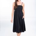 thumbnail image 4 of Elsie & Zoey Sarai Medium Jet Smocked Bodice Toile De Jouy Midi Dress for Women, 4 of 10
