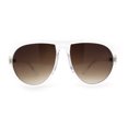 thumbnail image 3 of Womens Oversize Chunky Thick Plastic Racer Fashion Sunglasses Clear Brown, 3 of 4