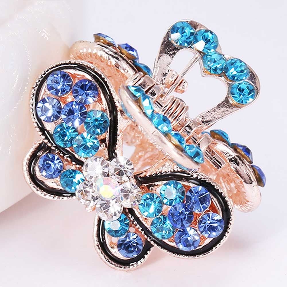 Details about   Women Claw Barrette Hair Clip Claw Mini Butterfly Hairpins Crystal Rhinestone