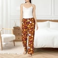 thumbnail image 5 of Uemuo Almond Nuts Pattern Women's Wide Leg Palazzo Lounge Pants with Pockets Light Weight Loose Comfy Casual Pajama Pants-Large, 5 of 9