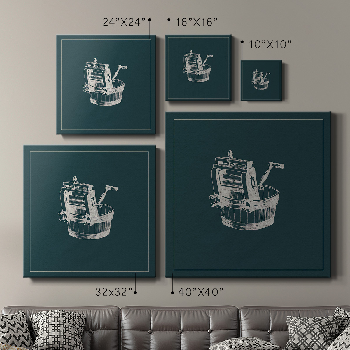 Wexford Home Laundry Tips I-Premium Gallery Wrapped Canvas, 16" x 16" - Ready to Hang
