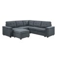 thumbnail image 3 of Isla Collection: Stylish, Spacious 6-Seater Sectional Sofa with Ottoman, 3 of 3