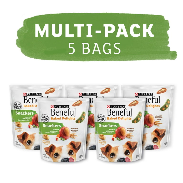 Purina Beneful Baked Delights Snackers Dog Treats Soft Peanut