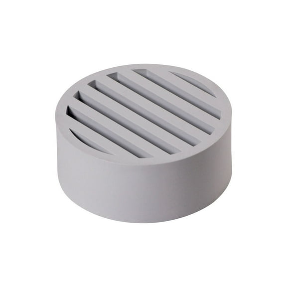 NDS 3 in. White Round Plastic Drain Grate