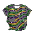 thumbnail image 4 of Graphic Tees for Women Carnival Graphic Short Sleeve Tee Crewneck Top Summer Wardrobe Shirt for Women, 4 of 4
