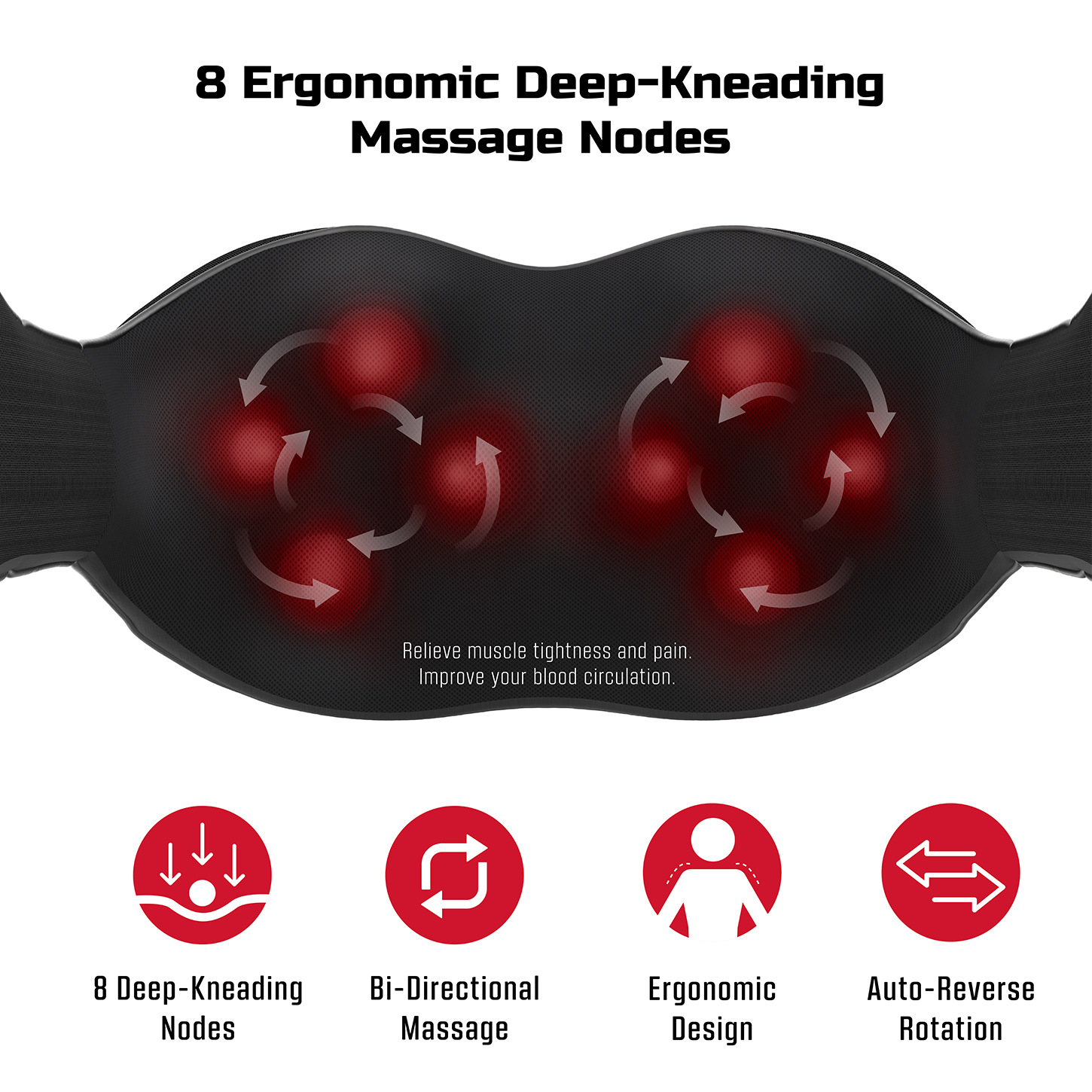 FitRx Cordless Shiatsu 3D Massager With Heat photo 3