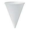 Solo 6RBU Bare Treated Paper Cone Water Cups, 6 oz, White, 200/Sleeve, 25 Sleeves/Carton