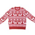thumbnail image 3 of Wassery Women's Christmas Cartoon Knitwear Sweater Long Sleeve Crewneck Reindeer Print Pullover Sweater, 3 of 5