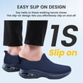 thumbnail image 5 of AMANSSE Men's Air Cushion Casual Sock Sneakers Non Slip Lightweight Running Shoes Lightweight Comfortable Tennis Workout Shoes Navy Blue Size 11, 5 of 6