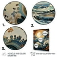 thumbnail image 3 of Designart "Blue Kinetic Waves I" Nautical & Beach Floater Framed Wall Decor, 3 of 7