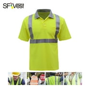 SFVest 4006 Reflective T-shirt Work Safety Clothing Workwear Short Sleeve Reflective Safety Shirt Breathable