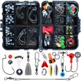 thumbnail image 4 of Kit de accesorios de pesca de 191pcs que incluye ganchos de plantilla. Snaps Swivels, 4 of 9
