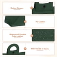 thumbnail image 3 of Bolsa de gafas con asa, estuche de cuero para gafas de sol con paño de limpieza, adecuado para hombres y mujeres (Verde), 3 of 7