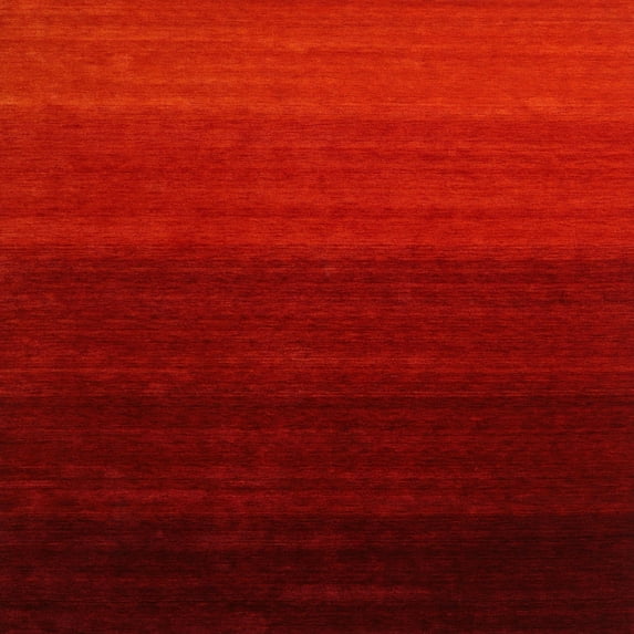 Ahgly Company Indoor Square Contemporary Red Abstract Area Rugs, 6' Square
