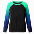 thumbnail image 6 of Towmus Women's Regular-Fit Long-Sleeve Crew Neck Fall Casual Color Block Sweatshirts for Women Solid Color Basic Tops, 6 of 6