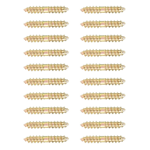 Tornillos de Doble Extremo Tornillos de Madera de Doble Extremo Madera a Madera Hierro 20 Piezas 5 x 30Mm Tornillo de Espiga Conector de Muebles de Carpintería Tornillo de Doble ANGGREK Otros