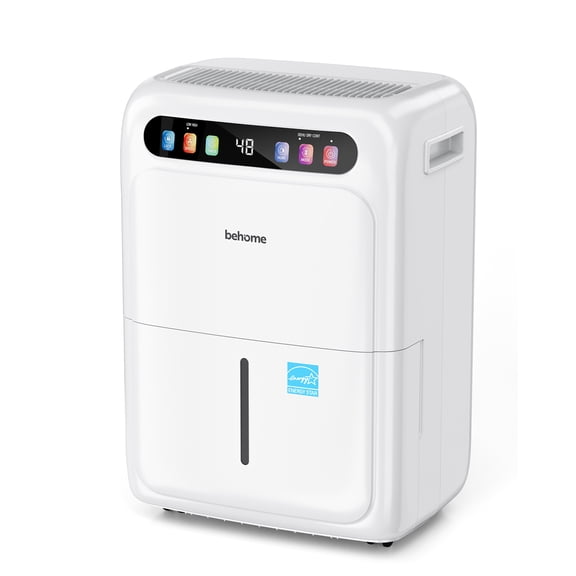 Behome 4500 Sq.Ft Energy Efficient Dehumidifier Intelligent Humidistat Max 80 Pint/Day Smart Compressor Dehumidifier with Drain Hose for Basement,Home,Bedroom,Bathroom