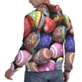 thumbnail image 3 of KLL Easter Eggs1 Print Mens Hoodie Long Sleeve Casual Pullover Hooded Sweatshirt Fashion Drawstring Hoodies with Pocket-X-Large, 3 of 6