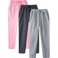 thumbnail image 2 of ZQUUVOU Mens Sweatpants With Pockets 3 Pack Fleece Casual Jogger For Men Athletic Pants With Drawstring Pink, 2 of 8
