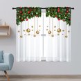 thumbnail image 2 of Goory Rideaux de Noël Luxe 2 Pcs Draperies Texturées en Lin Décoration Maison Rideau de Fenêtre Poche de Tringle Style Chambre 1 L:51 Pouces x H:63 Pouces, 2 of 6