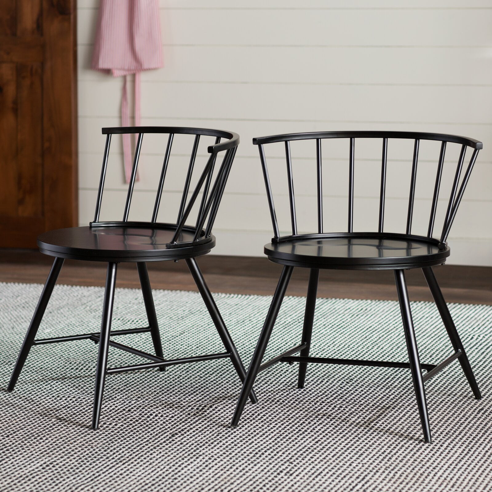 Vecchia Metal Slat Back Side Chair Walmart