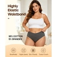 thumbnail image 3 of Wealurre Women's Cotton Underwear, Mid-Rise Brief Panties Full Coverage Panties Soft Stretch 5-Pack, 3 of 8
