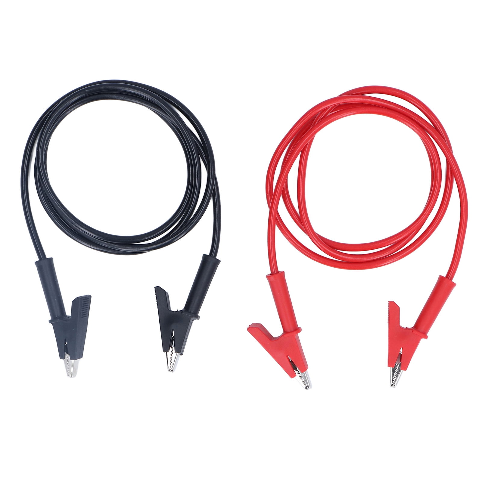 Cables De Prueba Con Pinzas Cocodrilo Dobles - Silicona Y Latón, 20A 3000V, 2 Unidades - Para Electrónica Y Automoción