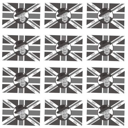 Queen Elizabeth II hand waving flag 14cm x 21cm Mini Hand Held Flags ...
