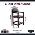 thumbnail image 2 of Hathaway Cambridge Spectator Chair - Rich Mahogany Finish, 2 of 7