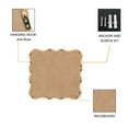 thumbnail image 4 of 36x36'' Large Solid Wood Mirror with Wavy Frame – Natural, Modern Wall Decor for Home Interiors, 4 of 9