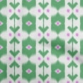 thumbnail image 1 of oneOone Cotton Poplin Sea Green Fabric Ikat Dress Material Fabric Print Fabric By The Yard 42 Inch Wide, 1 of 4