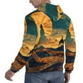 thumbnail image 6 of Kdxio Sunset Desert Journey Print Mens Casual Hooded Collar Drawstring Hoodies Pullover Sweatshirts Casual Long Sleeve Shirts-3X-Large, 6 of 7
