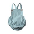 thumbnail image 1 of Newborn Baby Corduroy Sleeveless Romper Solid Color Backless Jumpsuit, 1 of 8