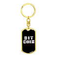 thumbnail image 4 of Bitcoin Hodler Crypto Stainless Steel or 18k Gold Premium Swivel Dog Tag Keychain, 4 of 16