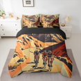 thumbnail image 2 of Feelyou Outdoor Cycling Bedding Comforter Set 7 Pieces for Teens, Speed Sports Lover Full Bedding Set, Countryside Mountain Reversible Fitted Sheet Flat Sheet, Ultra Soft Bedroom Decor, 2 of 8