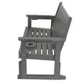 thumbnail image 3 of Innovaze Poly Lumber Patio Glider, Durable HIPS Material, Weather-Resistant Swing Bench for Outdoor Porch Garden (Gray, 2-Seater), 3 of 11