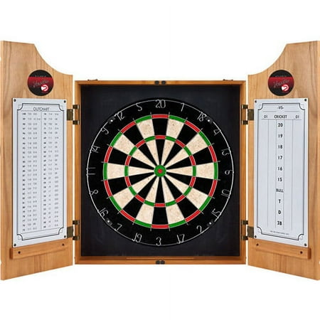 Atlanta Hawks NBA Hardwood Classics Dart Cabinet Set with Darts and Board - Red, White, Black